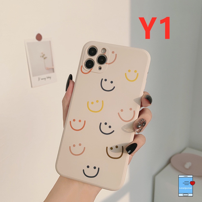 Sweet Bear Soft Case Oppo A54  Reno 6 5 4 A35 A53 2020 A5s  A94 A33 2020 A31 2020 A32 A12  A3s A7 A11 A5 A9 2020 A74 A12e A92 A52 A72 Reno4F  Smiley Protective Cover-1