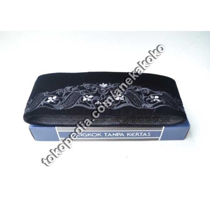 Peci Awing / Songkok Awing Border / Kopiah Awing Bordir Ananta Hitam