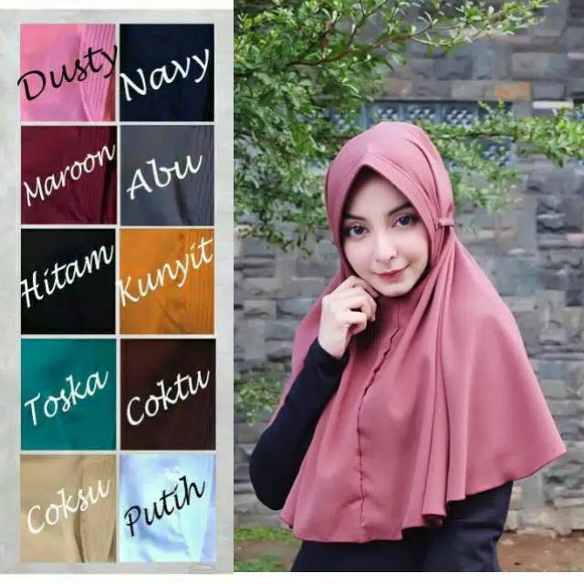 Hijab Jilbab Khimar Simpel Pet Tali Khimar Pet Tali Bergo Instan Bergo Maryam Pet Lali Antem Shopee Indonesia