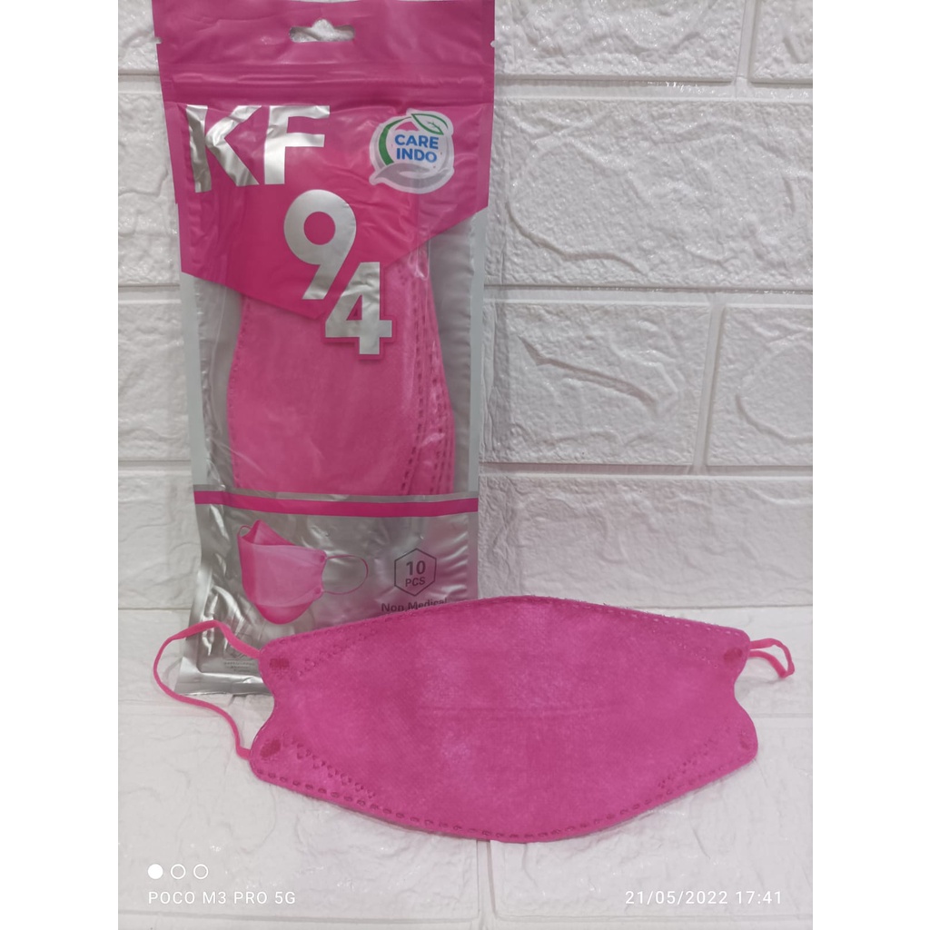 MASKER KF94 MOUSON ISI 10PC Masker KF 94 4ply Masker 4D EVO isi 10pcs-KF94 MAGENTA