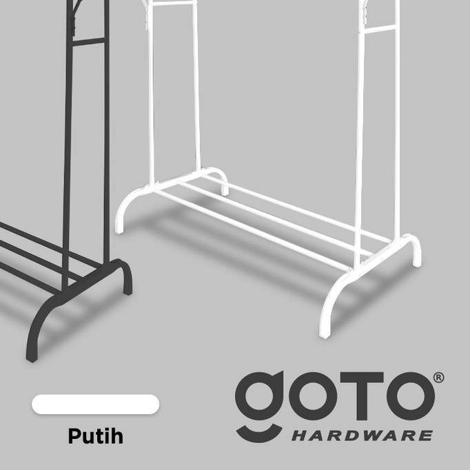 ✶ Goto Spiko Stand Hanger Rak Besi Gantungan Baju Pakaian ➦