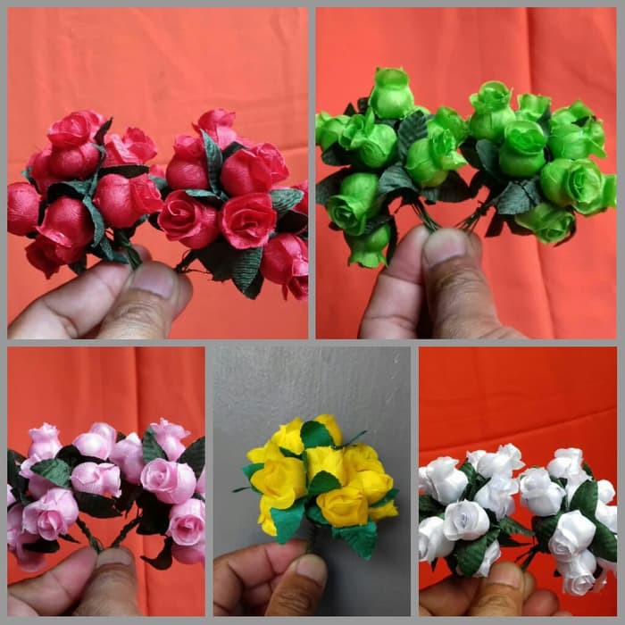 

bunga mawar kuncup mini isi 12 pcs edisi grosir