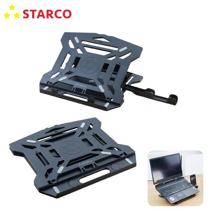 Starco 2 in 1 Foldable Laptop Stand Holder Hp Tablet Stand Meja Laptop