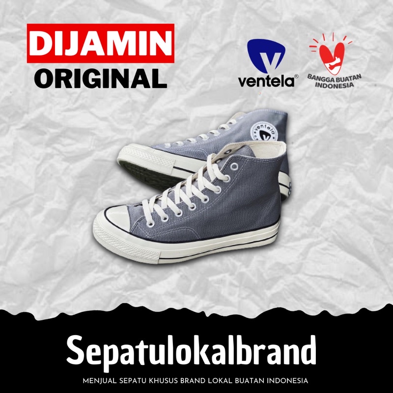 Sepatu Ventela Bts Grey High Cut