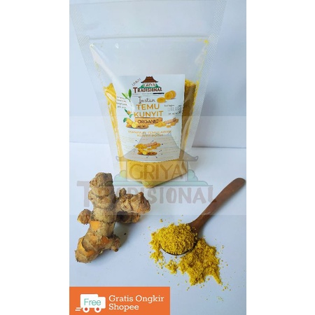 

100% ORGANIK Serbuk Jamu Temulawak Kunyit Instan Organik 100 gram ANTI MENGGUMPAL