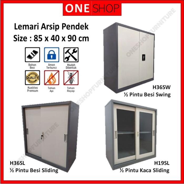 

Filling Cabinet Lemari Arsip Kantor Pendek Setengah Tinggi Lemari Besi Kantor Pendek