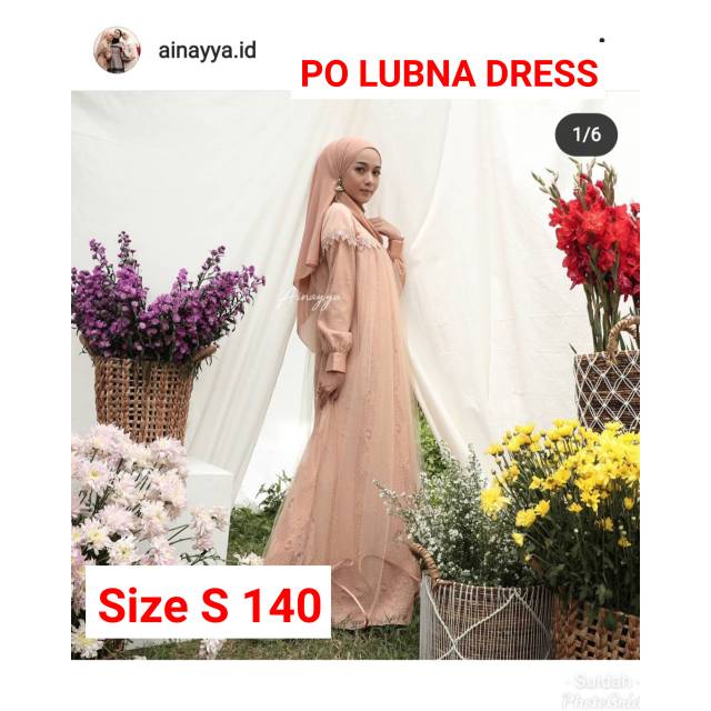 PO Lubna Dress Nude Size S 140 By Ainayya.id