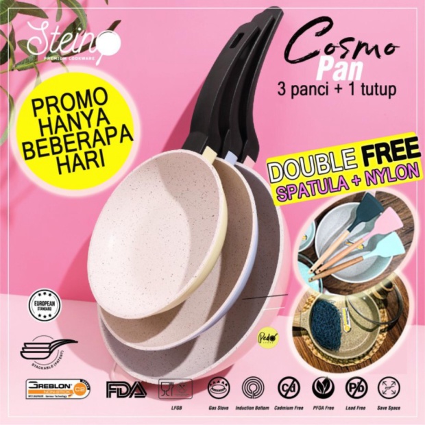 Dijual Stein Steincookware Cosmo Pan Unique Stackable Handle Floating Design Murah