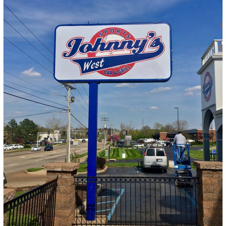 Jual Pembuatan Pole Sign Sign Board Signage Model Alfamart dll. Iklan