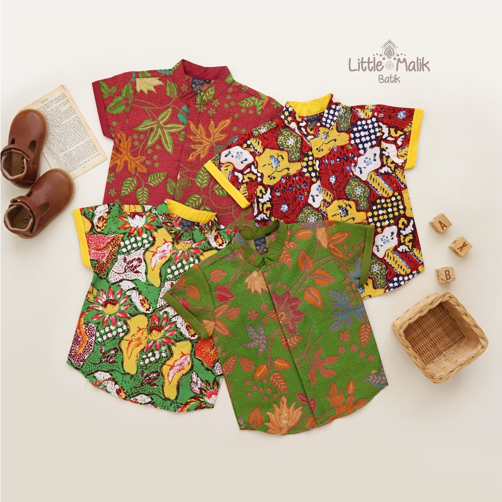 Kemeja Batik Anak Lengan Pendek By Little Malik Batik, Lawasan Solo