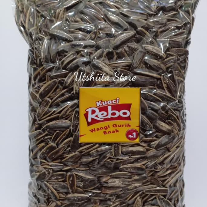 

500Gram Kwaci Rebo Bunga Matahari - Kuaci Rebo Repack Kiloan TERUJI Kode 1264