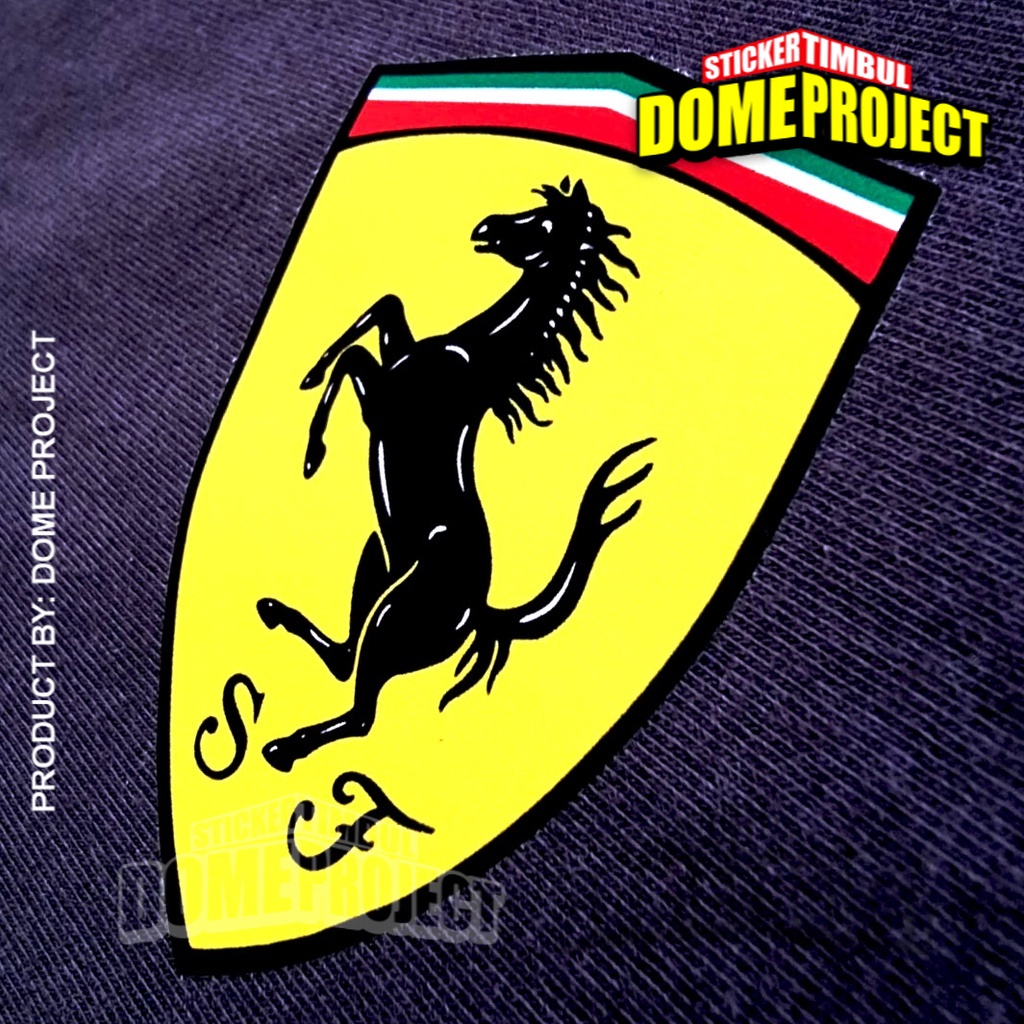 FERRARI STIKER BAJU IRON PATCH SATUAN SABLON SETRIKA