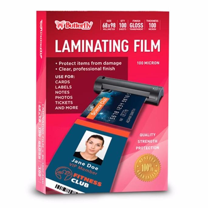 

Plastik Laminating Film Butterfly - Isi 100 / BL-100 (Card / KTP Size)
