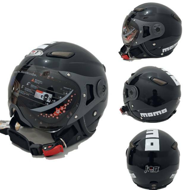 Helm Jpn Momo pilot Hitam gloss