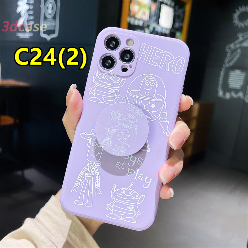 Popsocket Case OPPO A16 A54 A15 A5S A3S A95 A7 A5 A9 A31 A53 2020 A12 A1K Reno 5 4 5F 4F A74 A15S A52 A11K A92 A35 A11 A93 A32 A72 A94 A53S F17 PRO A16S A12S A12E A33 Y20 Y12 5 5i C3 C25 C12 A12 Winnie the Pooh Soft TPU Cover