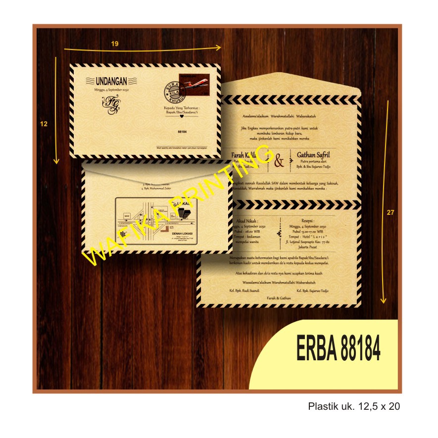 UNDANGAN NIKAH BLANGKO ERBA 88184