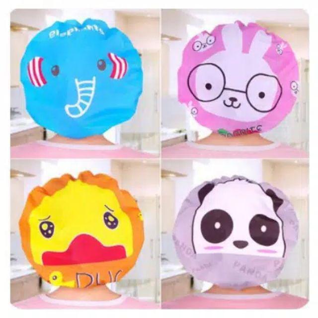 Shower Cap Karakter Penutup Kepala Anti Air Kartun