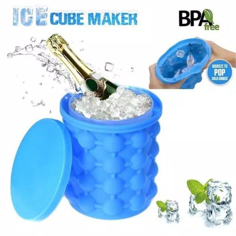 CETAKAN ES BATU GENIE CUBE MAKER 3D SILICONE MOLD SUDAH FOOD GRADE CETAK PENCETAK SERBA MURAH