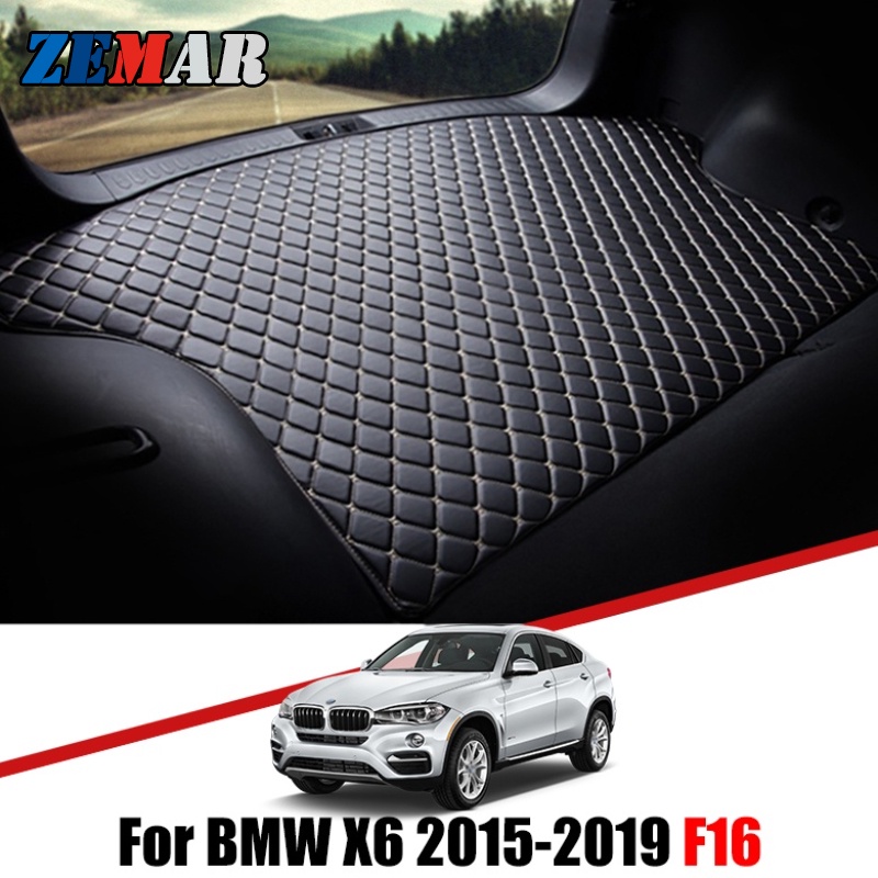 Matras Pelindung Bagasi Mobil BMW X6 F16 2015-2019 Bahan Kulit Premium