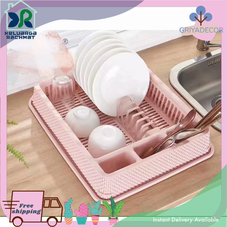 BONTANG RAK PIRING TIRISAN PLASTIK SHABBY MINISO PASTEL