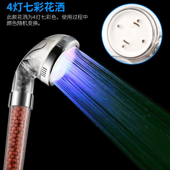 COD Kepala Shower Filter Aerator dengan 7 Color LED Untuk Kamar Mandi