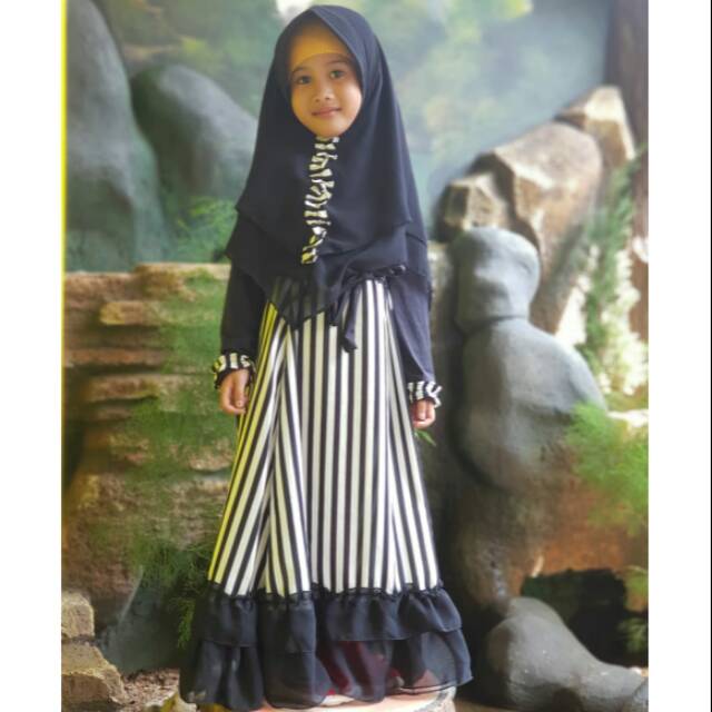 Karissa Salur Anak_GamisAnak_Gamis_GamisSyar'i_GamisAnakMurah_Salur_Lucu