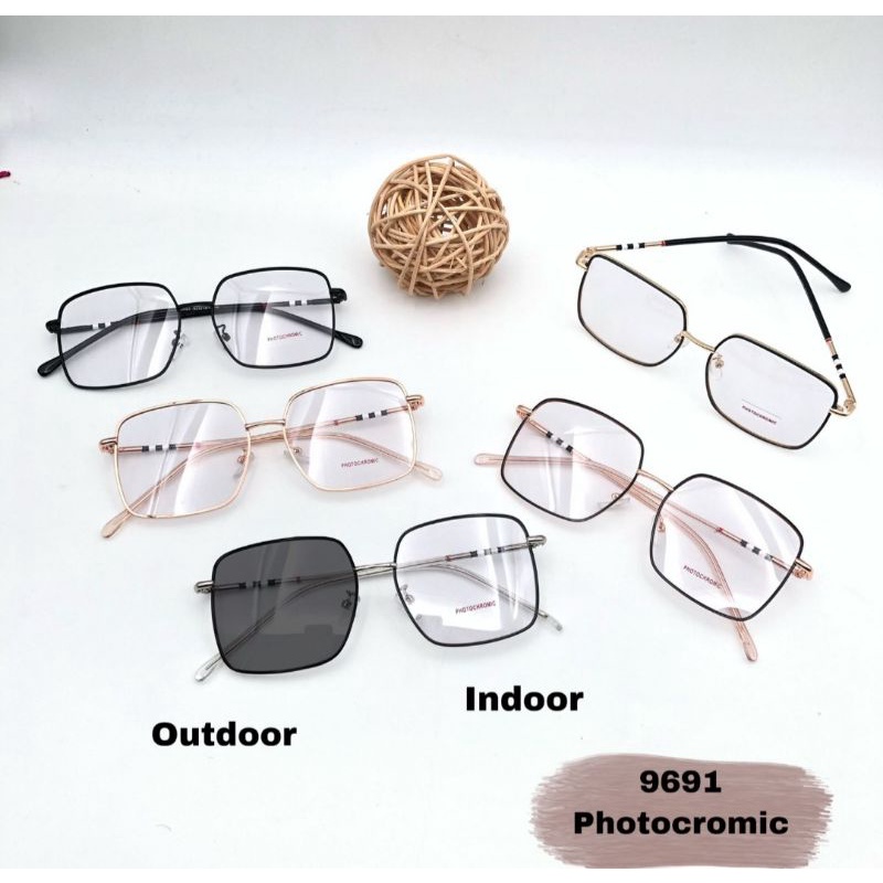 FRAME KACAMATA PHOTOCROMIC ( NORMAL ) | KACAMATA WANITA 9691 | KACAMATA FASHION &amp; ANTI UV