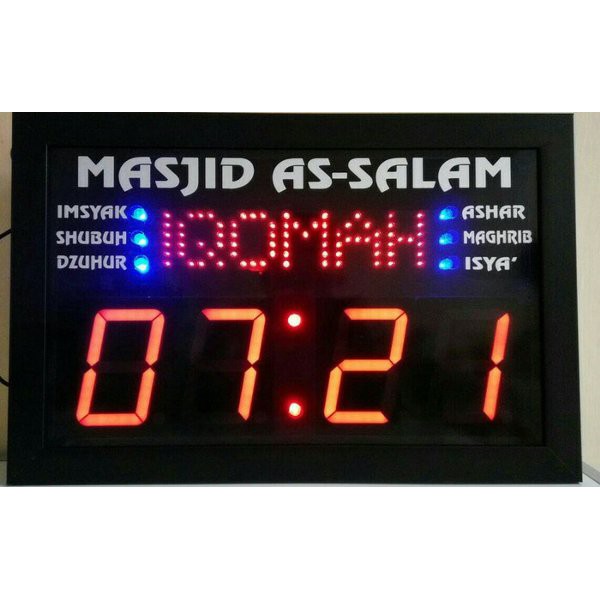 Jam Jadwal shalat dan jeda iqomah Jam digital sholat jadwal iqamah