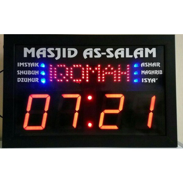 Jam Jadwal shalat dan jeda iqomah Jam digital sholat jadwal iqamah