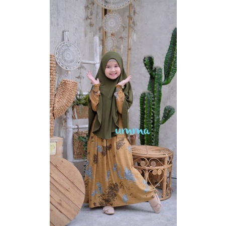 Gamis rayon tebal Kids UMMA Miskha dress anak SD TK premium UMMA gamis Rayon PREMIUM