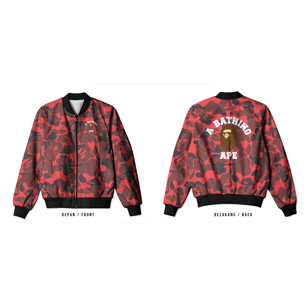 [Riashop] Jaket Bomber A Bathing Ape Bape FullPrint