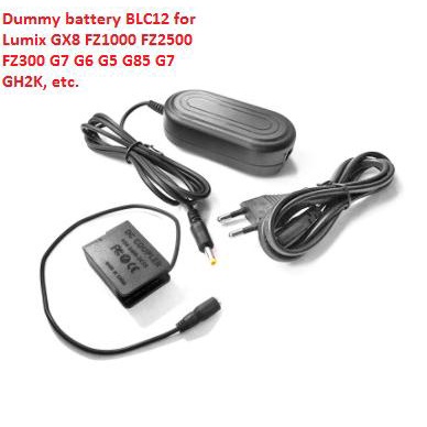 Dummy battery BLC12 for Lumix GX8 FZ1000 FZ2500 FZ300 G7 G6 G5 G85 G7