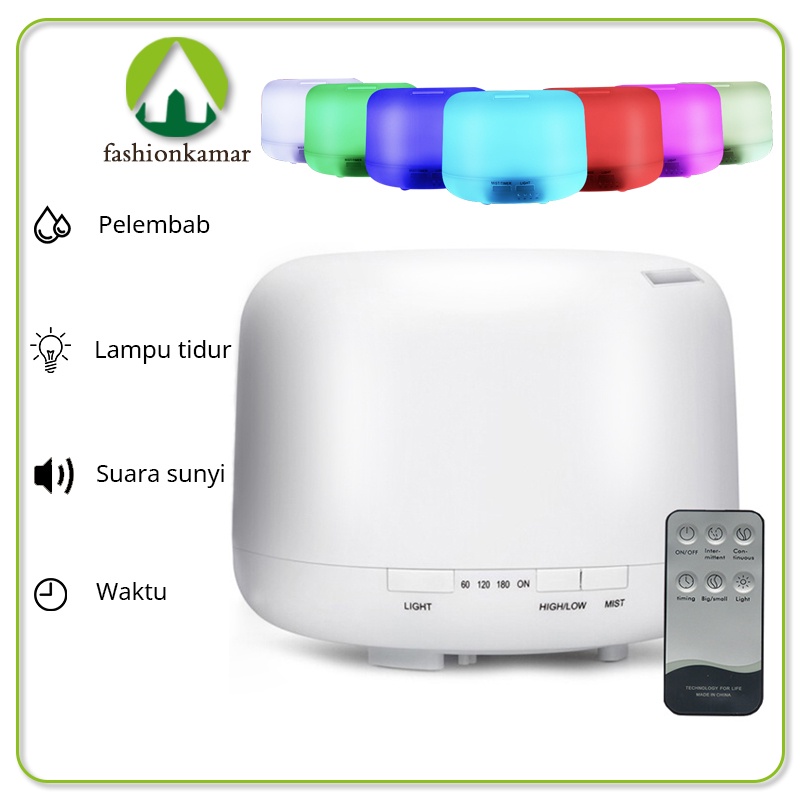 Humidifier Diffuser Air 300ML/500ML/1000ML  Aromaterapi Dengan Remote (TIDAK FREE OIL)