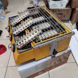 Bakaran sosis roaster grill kompor panggangan 3tungku 