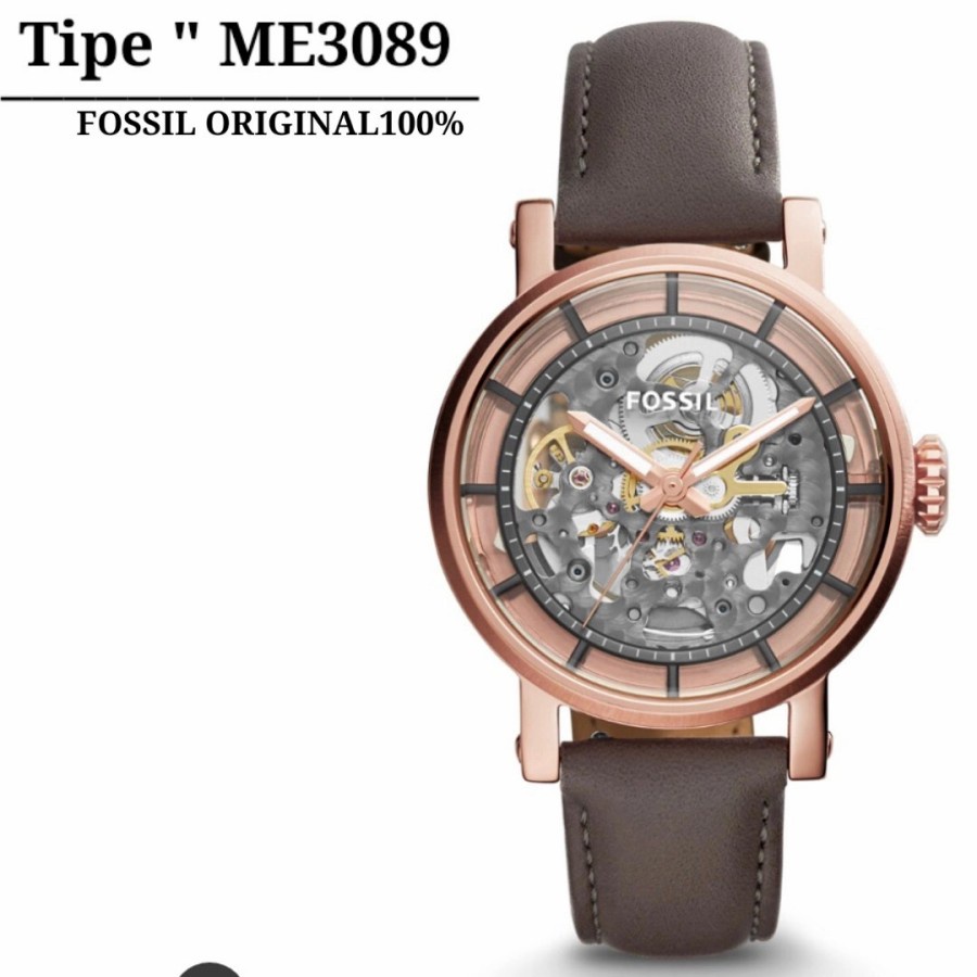 Hot Sale Jam Tangan Wanita Fossil ME 3089 - ME3089 Automatic Leather Jam Tangan Wanita Grosir Termur