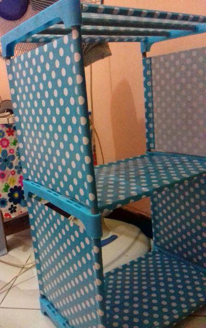 Rak Buku Portable 3 Sisi Multifungsi