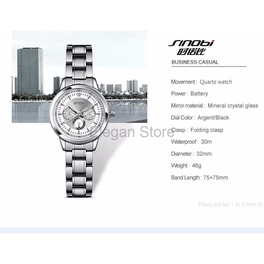 ELEGAN jam tangan wanita perempuan Original sinobi stell 9285