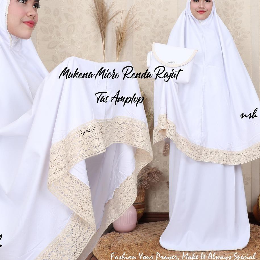 Flash Sale MUKENA DEWASA BAHAN KATUN DENGAN RENDA FREE 