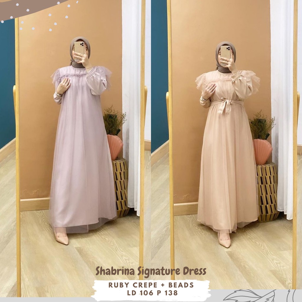 Shabrina Tile Dress/Dress Tile Ld 110 Free Masker/Dress Tile Kondangan/Dress Tile Payet Seragaman