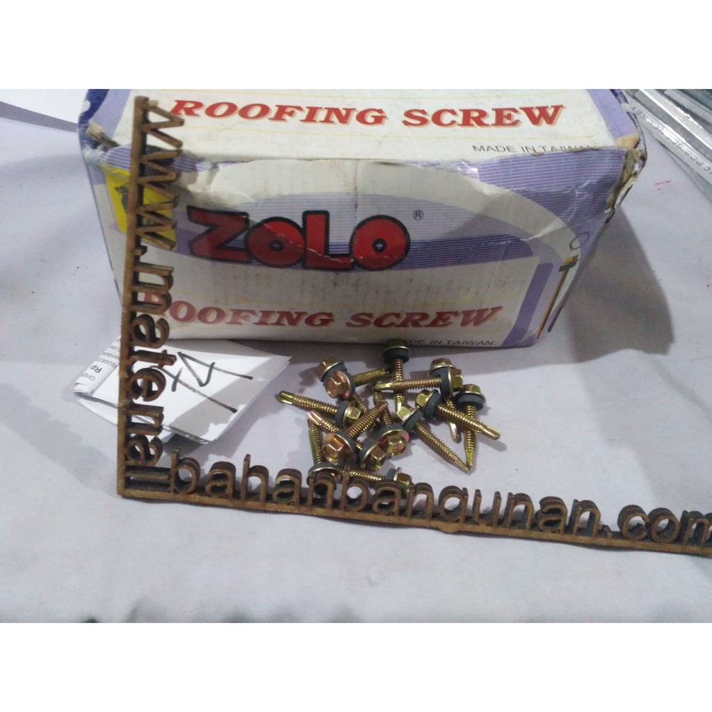 skrup baja ringan karet 12 x 30 zolo roofing screw rufing screws
