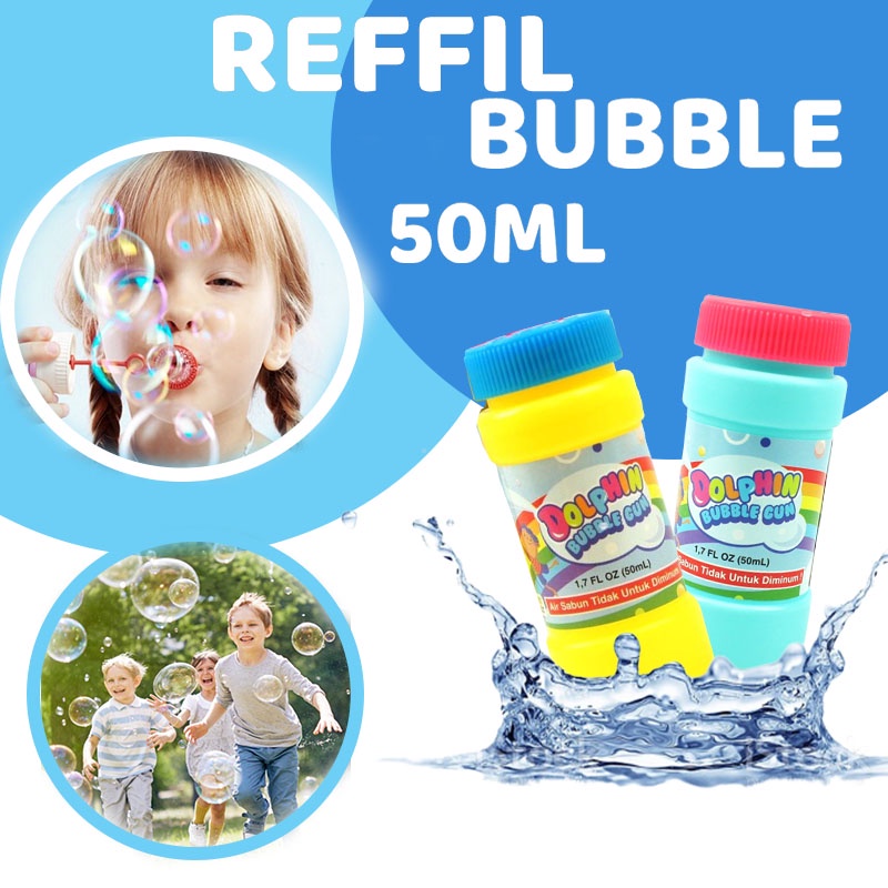 (BISA COD) Bubble Refill 50ML/Gelembung/Air Sabun/ isi ulang bubble gun mainan anak TERMURAH!! SEKAWANTOYS