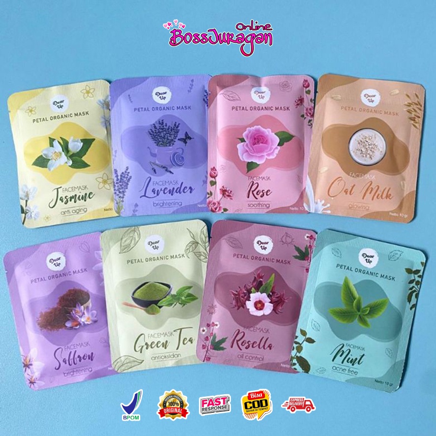 (BOSS) BPOM PETAL MASK ORGANIC DEAR UP 10GR