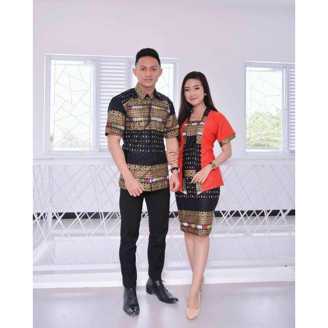 SARIMBIT BATIK MODERN SERAGAM BATIK PENDEK ROK SPAN