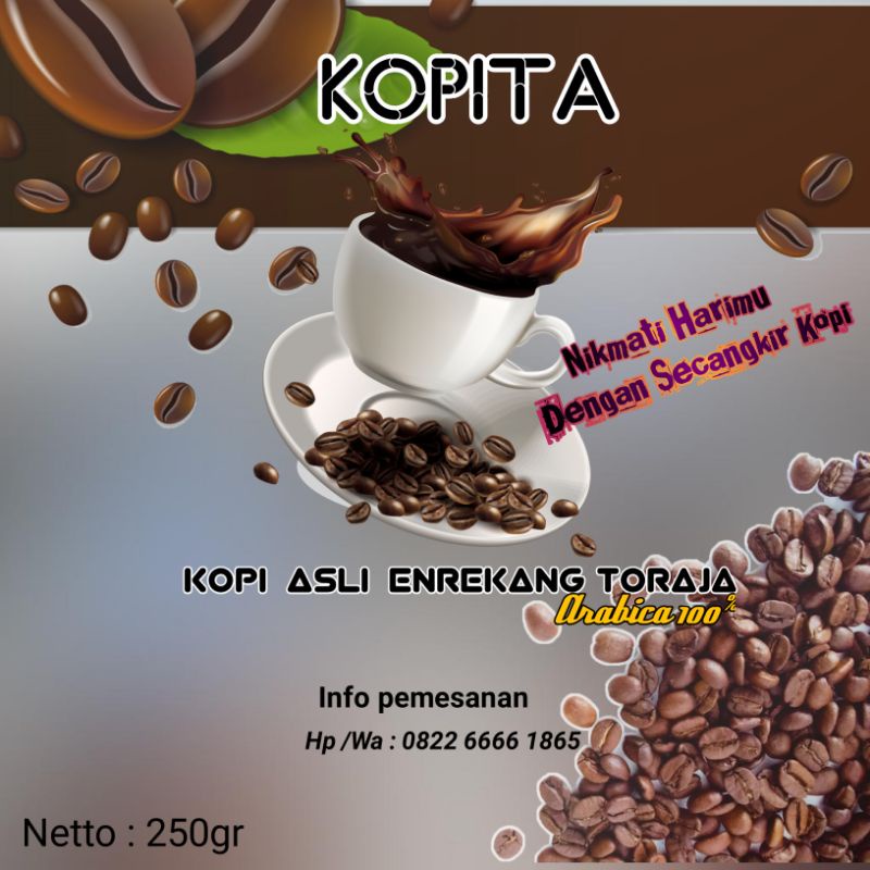 

Kopi Asli Enrekang Kalosi 250gr