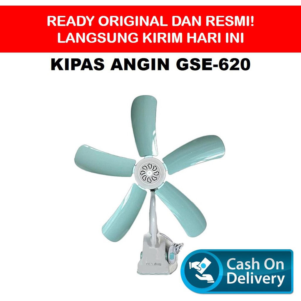 Kipas Angin Listrik Dinding Meja Jepit Gantung GSE620 GSE 620 GSE-620 Original Ori Murah Tahan Lama