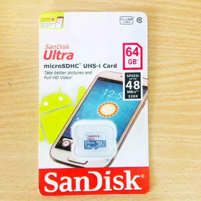 Micro SD Sandisk 64GB Ultra Class 10 Memory Card | Shopee