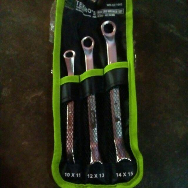 Kunci Ring Set 3 Pcs Tekiro Box Boxes End Wrench 3pcs 4 5 8 12 14 Ringpas Pas Open Combination Rrt