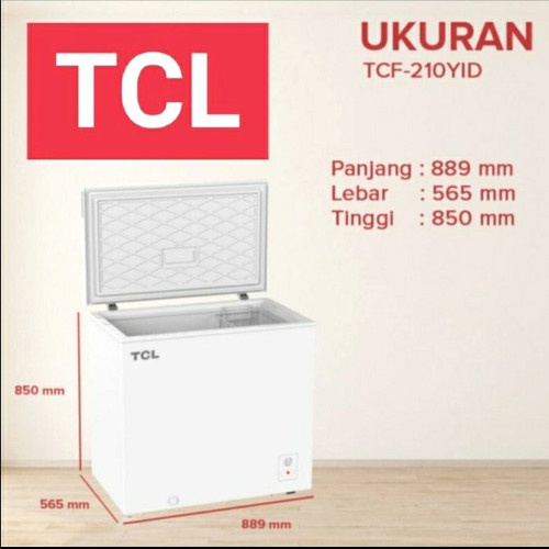 TCL CHEST FREEZER TCF 210 YID - Kapasitas 200 L