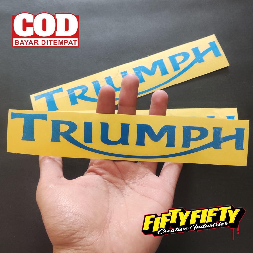 Stiker Cutting TRIUMPH Stiker Cuting Motor Stiker Kating Mobil Stiker Helm