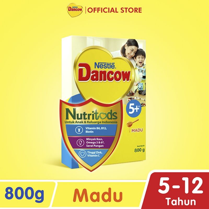 

Nestle Dancow 5+ Nutritods 5-12 Tahun Madu 800gr